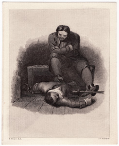 [man with foot on injured or dying man]